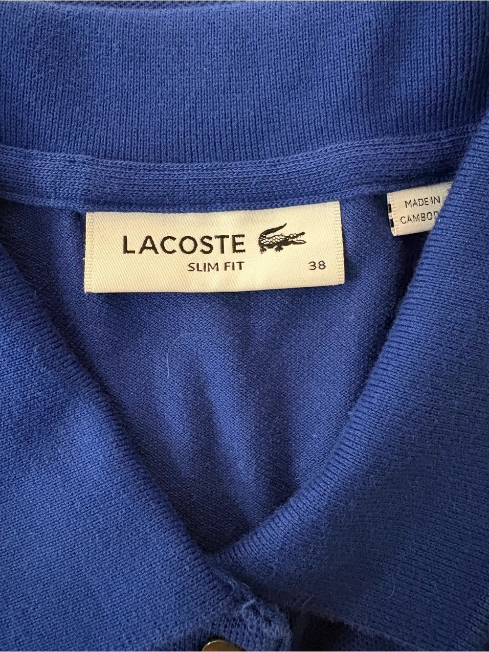 Lacoste Slim Fit Royal Blue Polo Top
